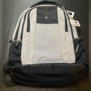 SWISSGEAR 5505 Laptop Backpack - Light Gray Heather/Black